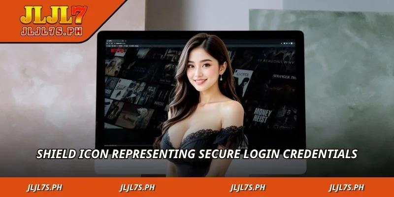 Shield icon representing secure login credentials