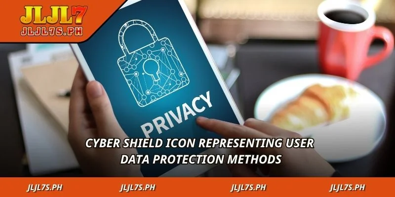 Cyber shield icon representing user data protection methods