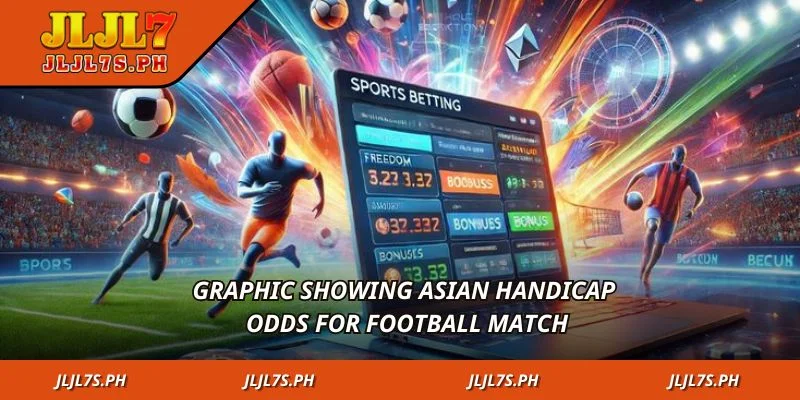 Graphic showing Asian handicap odds for football match