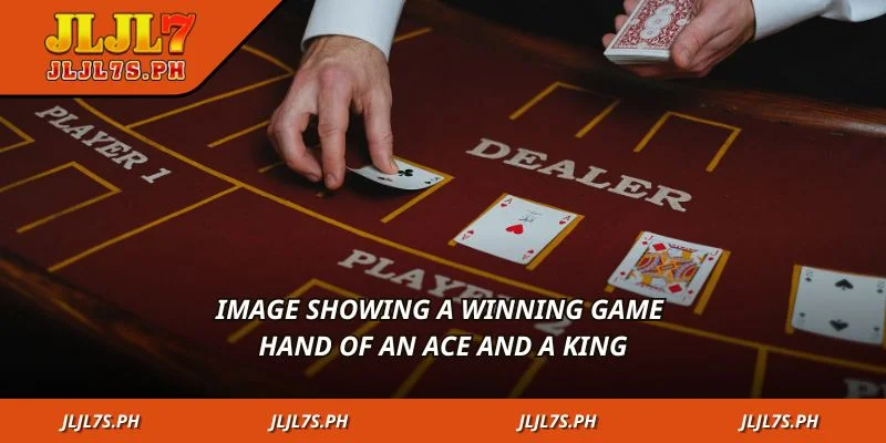 Image showing a winning game hand of an ace and a king