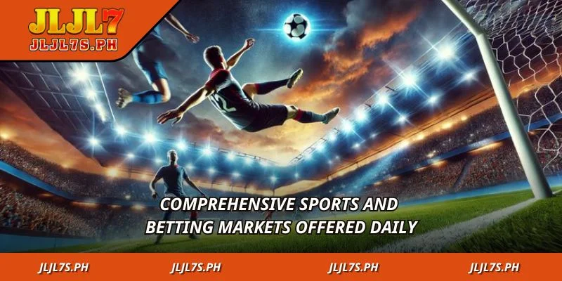 Comprehensive sports and betting markets offered daily