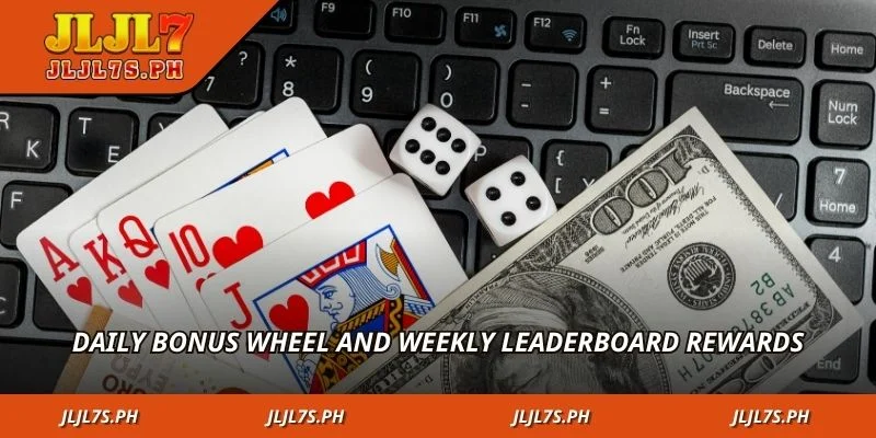 Daily bonus wheel and weekly leaderboard rewards